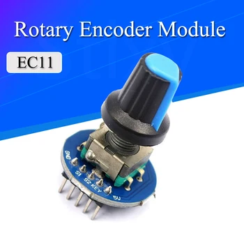Rotary Encoder-Modulen for Arduino Murstein Sensor Utvikling Runde Lyd Roterende Potensiometer Knott Cap EC11 Med Bryter
