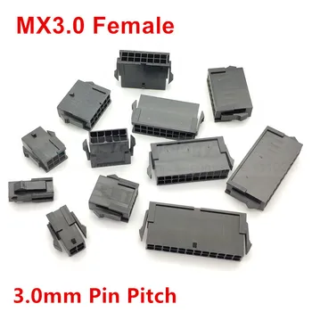 10pcs/Mye MX3.0 3,0 mm 3 mm Pin-Banen Automotive Ledningsnett Kontakt Kvinnelige 2 - 24 S for Datamaskin Grafikk-Kort PCI-E Power