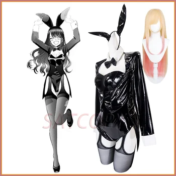 Anime Min Kjole Opp Darling Cosplay Marin Kitagawa Kostymer Bunny Jente Kvinner Uniformer Parykk Komplett Sett Halloween