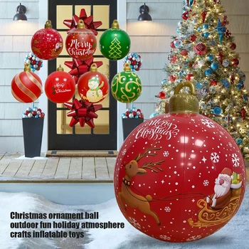 60cm Oppblåsbare Innredet Ballen Vanntett Jul Xmas Atmosfære Baller Festlig Rekvisita Scene Oppsett for dørkarmen Døråpning