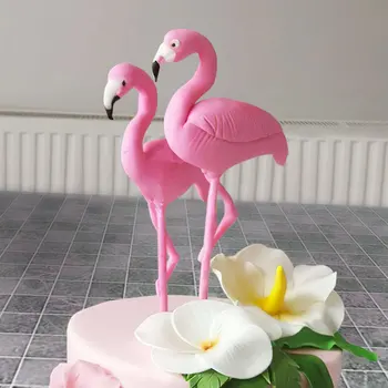 Rosa Flamingo Kake Topper Tropic Partiet Sommer Blomst Jente Bursdag Bryllup Deco Flamingo Cake Decor Hawaii Party Dekor