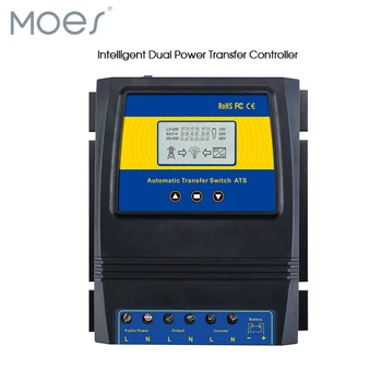 MOES Automatisk ATS Dual Power Transfer Switch 11000W Max Power Solar Lade Kontrolleren for Solar/wind System AC 110 V 220 V-på/av