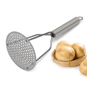 Husholdningenes Rustfritt Stål Potet Trykk med Håndtak Masher for Mashed Potato Kjøkken Mash-Verktøyet