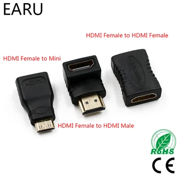 HDMI-Connector Hann til HDMI Hunn Adapter 4K Converter Extender 90 Graders Høyre Vinkel for 1080P HDTV PC-en Mini-HDMI-Adapter