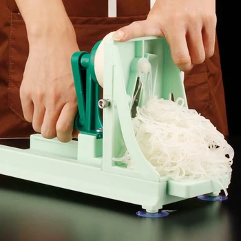 Multifunksjonelle Vegetabilsk Cutter Manuell Mat Spiral Slicer Kjøkken Spesielle Rivjern Plast Manuell Shredder Husholdning Gadgets