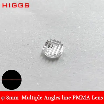 Høy kvalitet 8mm Diameter linje objektiv Multi-vinkel utvalget PMMA Akryl Plast objektiv nivå laser modul DIY tilpasses