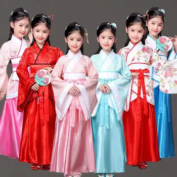 Gammel Kinesisk Drakt Barn Barn Syv Fairy Hanfu Kjole Klær Folk Danser Tradisjonell Kinesisk Kjole For Jenter