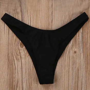 Sexy Biquini Svømme Kvinner Truser Bikini Nederst på Siden Bånd Brasilianske Thong Strand Strand Slitasje 2021 Купальник С Шортами #WS