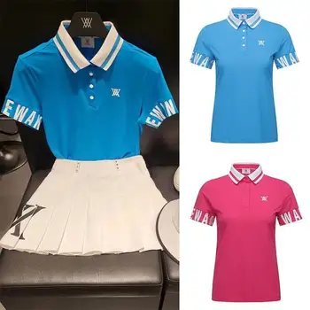 2023 NYE Kvinner ' s Golf Kort-sleeved T-skjorte Sommer Skjorte i Slim-fit Slanking Polo Skjorte Rask tørking Pustende Golf Klær