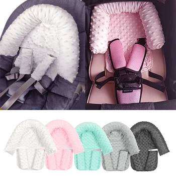 Baby Bil Sikkerhet Myk Sover hodestøtten Puten med Matchende Seat Belt Stropp Dekker Baby Bilsete Halsen Beskyttelse Nakkestøtte