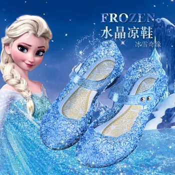 Disney frosne 2 jenter princess sandaler barn baby sandaler regn sko crystal elsa høsten sko