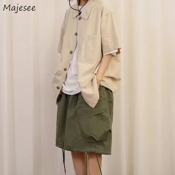 Shorts For Menn Posete Sommeren Store Lommer Mote Streetwear Nye Japanske Uformell Ulzzang Studenter Tenåringer Ins Bukser Pustende Design
