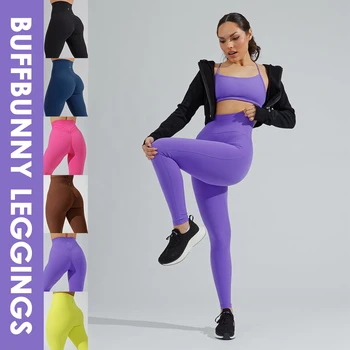 Buffbunny Leggings Yoga 3 Line Høy Midje Elastisk Kvinner Trenings Tights Trening Sømløs Bukser Treningsstudio Kvinnelige Kjører Sport Leggins