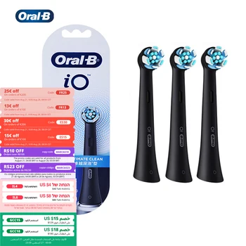 Oral-B iO Ultimate Ren Erstatning Elektrisk Tannbørste Hoder Refill Skånsom Rens tannbørste Hoder for OralB IO7 IO8 IO9