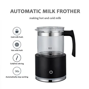 Automatisk Melk Frother Elektrisk Melk Hurtigruten Cappuccino Maskin Foamer Rustfritt Stål Hvitevarer