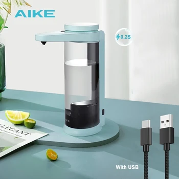 AIKE Oppladbare Automatisk Såpe Dispenser for Kjøkken Automatisk Sensor Vaskemiddel Flytende Dispenser Vask Hendene 500ML
