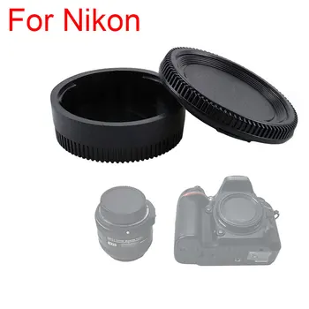 Kameraet Bakre objektivdekselet Cover + Kamera Foran Kroppen Cap for Nikon D3400 D3300 D3100 D5500 D5300 D7200 D7100 D750 D500 D40 DSLR-Kamera
