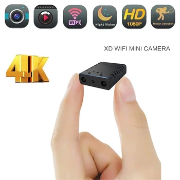 Mini Wi-fi Kamera med Full HD 1080P Hjem 4K Sikkerhet Videokamera Night Vision Micro Hemmelig Cam bevegelsesvarsling Video Opptaker