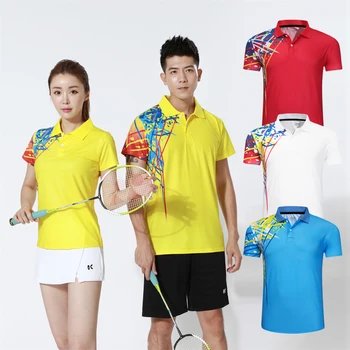 Badminton-skjorte Sportsklær Tennis skjorte Kvinner/Menn sport Table tennis-spill tennis Skjorter klær Qucik tørr Trening Polo skjorte