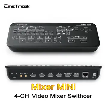 Cinetreak Mikser MiNi 4-CH FHD Video Live-Streaming Swithcer Multi-visning og Opptak VS Blackmagic Design ATEM DeviceWell 7105