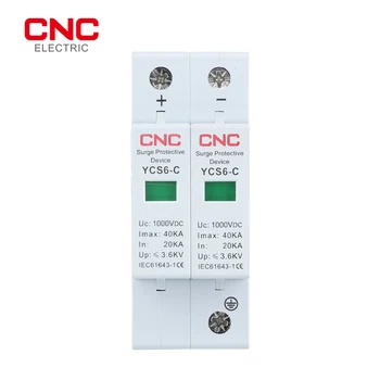 CNC DC 2P 600/800/1000VDC Overspenningsvern Enheten 20-40kA SPD Huset Overspenningsvern