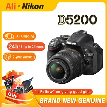 Nikon D5200 Digital SLR-Kamera (NY) Satt Utstyrt med 18-55mm VR Zoom-Objektiv (Svart) fotografering kameraet profesjonelle dslr-kamera