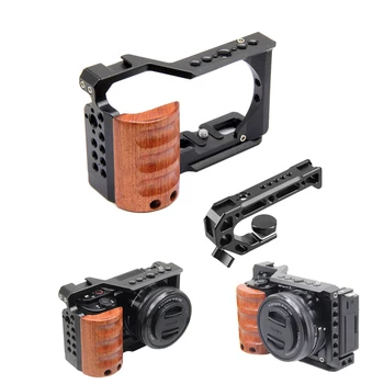 Sony ZV-E10Full Buret kamera Med treskaft kalde sko Kanin bur støttebraketten Stabilisator for video led mikrofon stativ