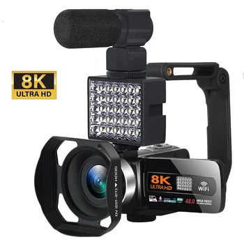 HDR-8K Digital Video Kamera Night Vision 48MP WI-fi Webkamera Videokamera for Live Streaming