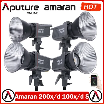 Aputure Amaran 200x 200d 100x 100d S-serien Studio Lys, Bi-Color 2700-6500K 100W 200W LED videolys Bluetooth-App Kontroll