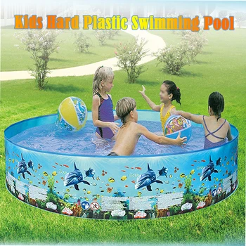 Bærbar Inflasjon-gratis Hard Plast Svømmebasseng Folding Basseng Familie Svømmebasseng Runde Svømmebasseng for Barn Voksne Barn