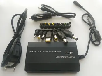 100W Universell Multifunksjonell bærbare pc-Strømforsyning-adapter bil lader for bærbare pc/Mobil/Notebook USB Strøm og 15connector