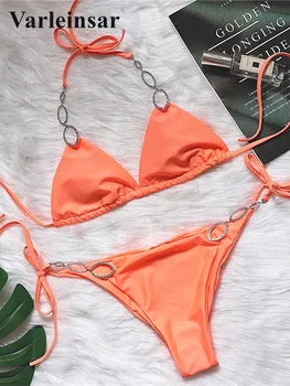 Grime Knuse Rumpe Brasiliansk Bikini Kvinnelige Badedrakt Kvinner Badetøy, todelt Bikini sett Diamond Badende badedrakt Svømme V2337O