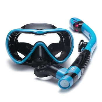 Lekkasjesikker Snorkel Rør Sett dykkermaske Anti-Tåke Svømming, Dykking Briller Briller Snorkel Rør for Snorkling Svømming ScubaDiving