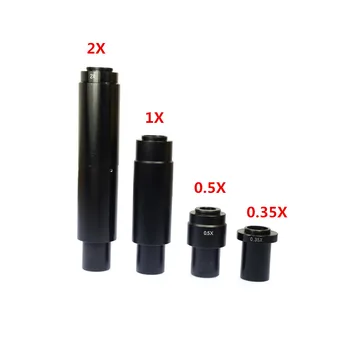 HAYEAR 0.35 X 0,5 X 1X 2X Okularet Aux-objektivadapter For C-mount Mikroskop Zoom Linse for 180X /300X Modell Mikroskop Kamera