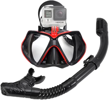 JoyMaySun Snorkel Rør Sett Dykkermaske Anti-Tåke Svømming, Dykking Briller Snorkel Rør For GoPro Under Vann Sport Kamera