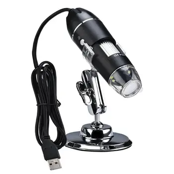 Profesjonell 1600X 8 LED Digital Mikroskop USB-Endoskop Kameraet Microscopio Forstørrer Elektronisk Forstørrelse