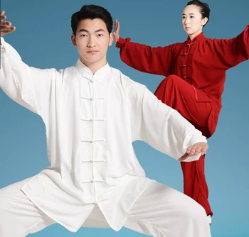 Kung Fu og Tai Chi Klær Kampsport Klær Wushu Uniform Vingen ChunTaiji kostyme for menn, kvinner Flerfarget Spesialtilbud 2022