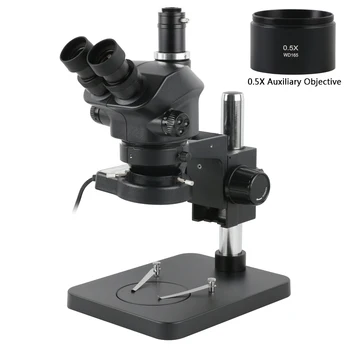 3,5 X 7 X 50 X Simul-Focal Trinocular stereomikroskop 0,5 X 0,7 X Barlow-Linse Lodding Reparasjon Industri Microscopio