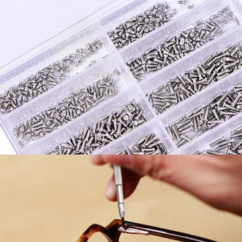 1000pcs/set Rustfritt Stål Glass & Se Skruene Diverse Skruer For å Se Klokke Briller Urmaker Reparere en Del Verktøy