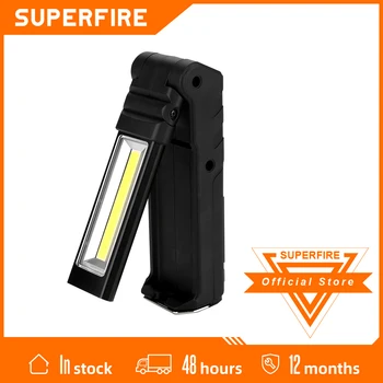SUPERFIRE G15 USB Oppladbar COB Arbeid Lys Bærbar LED-Lommelykt Justerbar Vanntett Camping Lantern Magnet Design Lommelykt