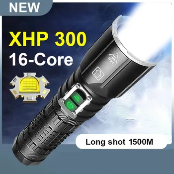 Super XHP300 Kraftigste LED-Lommelykt USB Oppladbar Lommelykt XHP100 Taktisk Høy Strøm-Led Lommelykt 18650 Hånd Lampe Lys
