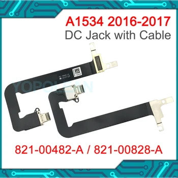 A1534 I/O USB-C DC-Lading Port Flex Kabel DC-Jack Kabel 821-00828-En 821-00482-En For Macbook pro med Retina-12