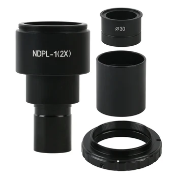 NDPL 2X SLR Biologiske Mikroskop Okularet objektivadapter 23.2 mm 30mm T2 Mount For Canon Nikon EOS Kamera