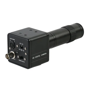 1/3 Tommers Sensor 800TVL HD Industriell CCD-Kamera BNC Digital Video Mikroskop+130X Zoom High Arbeider Avstand C-mount Linse