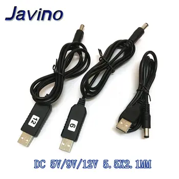 USB strøm boost linje DC 5V DC 5V / 9V / 12V Trinn OPP Module USB-Converter-Adapter Kabel 2.1x5.5mm Plugg aokin