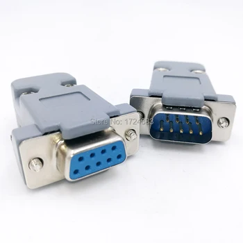 DB9 seriell adapter Støpsel D skriv RS232-COM-9 pin hole-port-kontakten kvinnelige&Mannlige Skruen installasjon + shell DP9