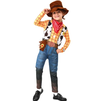 Woody Drakt Barn Anime Toy Story Sheriff Woody Stolthet Cosplay Barn Cowboy Bodysuit Klær Halloween Karneval Kostymer
