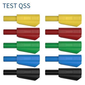 QSS 10PCS 4MM Banana Plug Sikkerhet Skjede kan Stables Loddetråd Wire Kontakt DIY-Elektriske Verktøy-Q. 10042