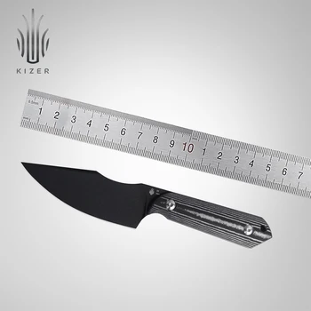 Kizer Fast Blad Kniv 1040 Harpun D2 Steel med Sølv Micarta Håndtere Utendørs Overlevelse EDC Kniver Jakt Verktøy