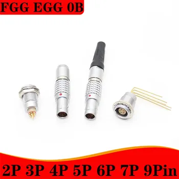 FGG/EGG.0B.2P 3P 4P 5P 6P lagt 7 pence 9P Push-pull-Self-låsing Metall Rask Plug-And-Kvinnelige Socket-Kontakt For Lyd-Video-Overføring